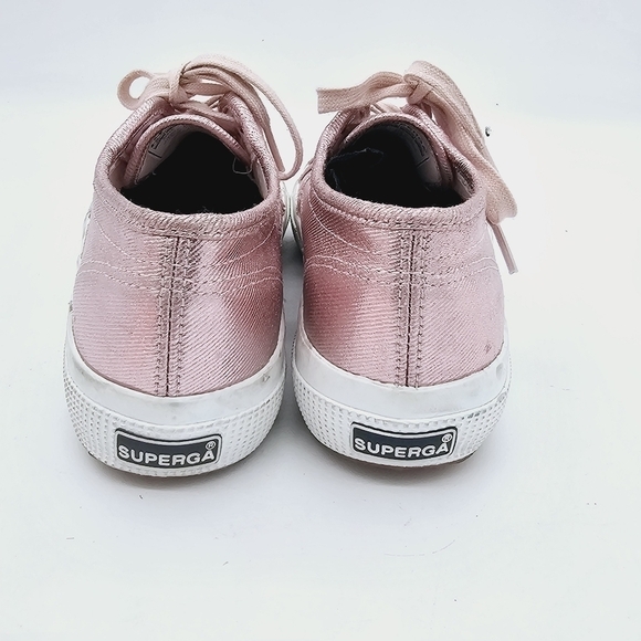 Superga Women's Metallic Pink Cotmetu Lace-Up Low Top Fashion Sneakers Size 5 - Picture 8 of 11